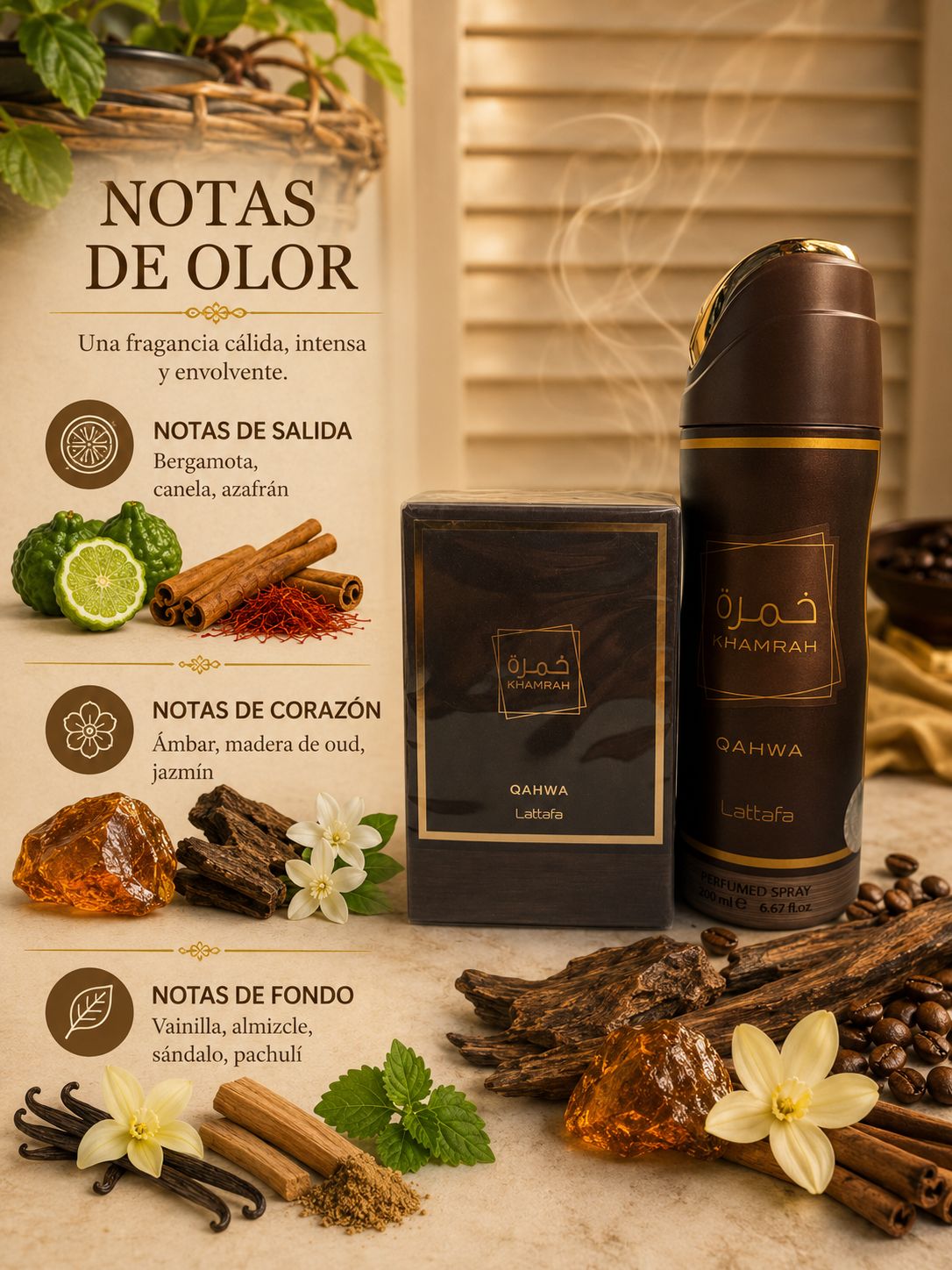 Perfume + desodorante Khamrah Qahwa
