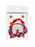 Pulsera de 7 nudos con ojo turko